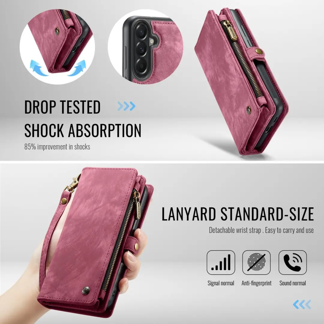 Caseme 008 2-in-1 Book Case & Back Cover - Samsung Galaxy A57 - Pink - afbeelding 6 van 6