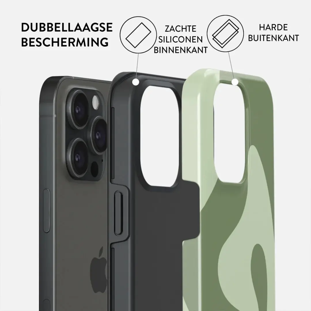 Burga Tough Backcover MagSafe - iPhone 15 Pro - Groen