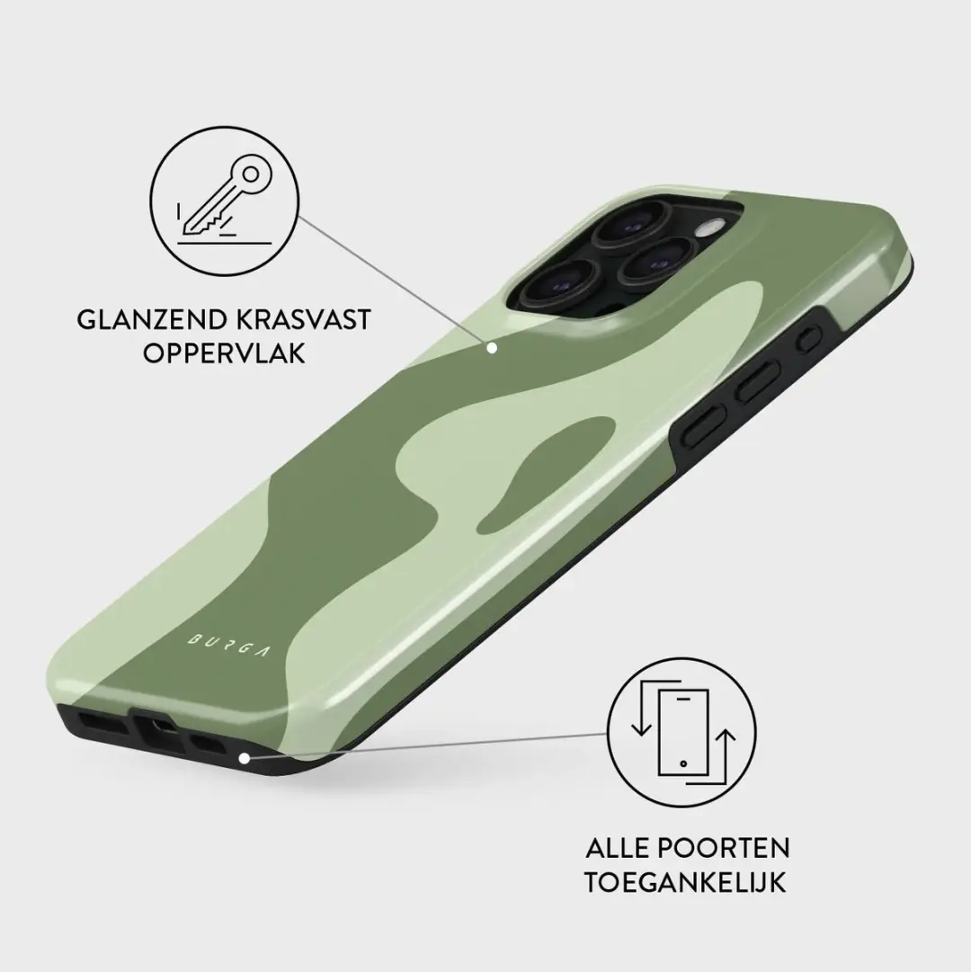 Burga Tough Backcover MagSafe - iPhone 15 Pro - Groen