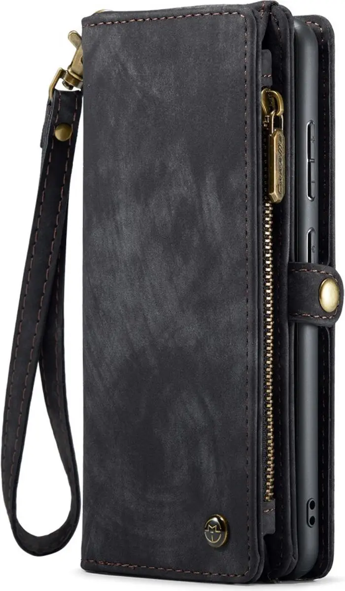 Caseme 008 Hoesje Samsung Galaxy A55 - 2-in-1 Book Case & Portemonnee - Zwart