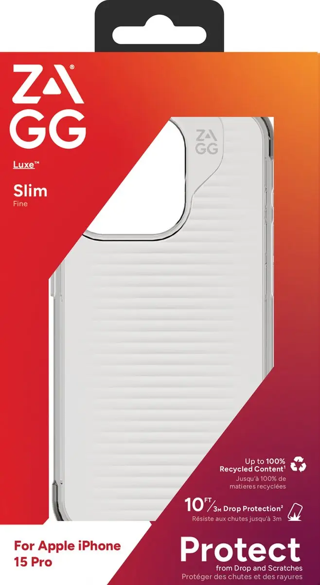 ZAGG iPhone 15 Pro Luxe Hoesje - Transparant - 840056193192