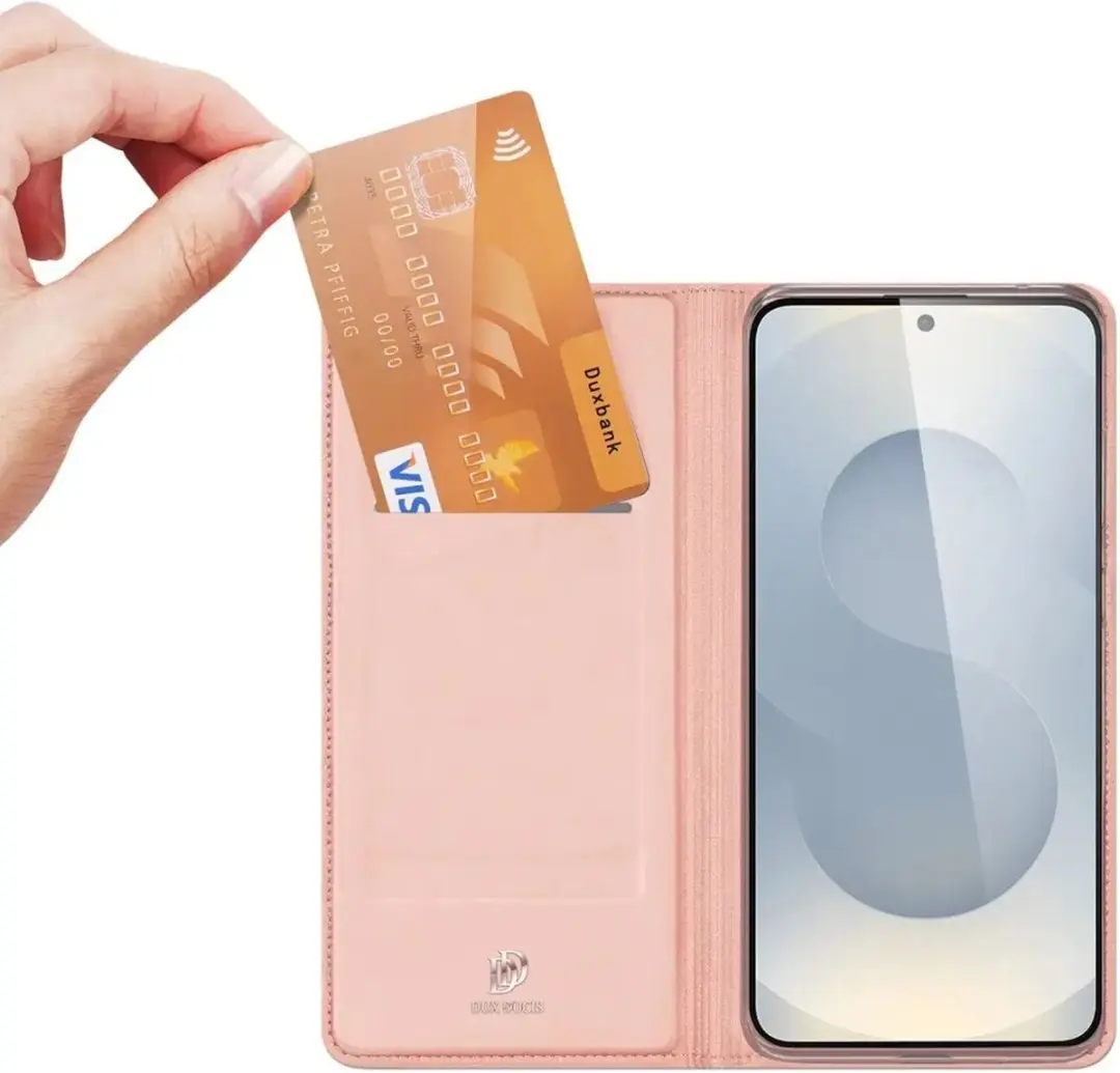 Dux Ducis Telefoonhoesje Samsung Galaxy S25 Edge - Book Case - Rose Goud