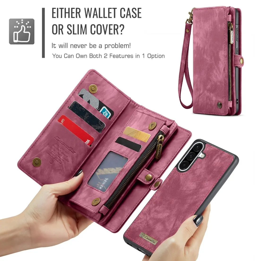 Caseme 008 Hoesje Samsung Galaxy A17 - 2-in-1 Book Case & Portemonnee - 8 Pasjes - Pink