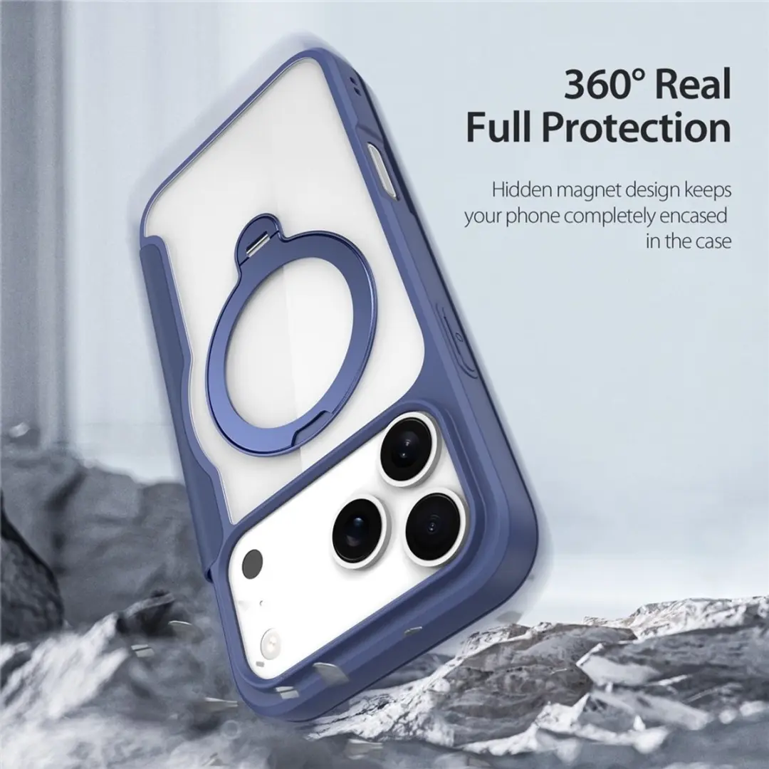 Dux Ducis iPhone 17 Pro Max Book Case Blauw - MagSafe