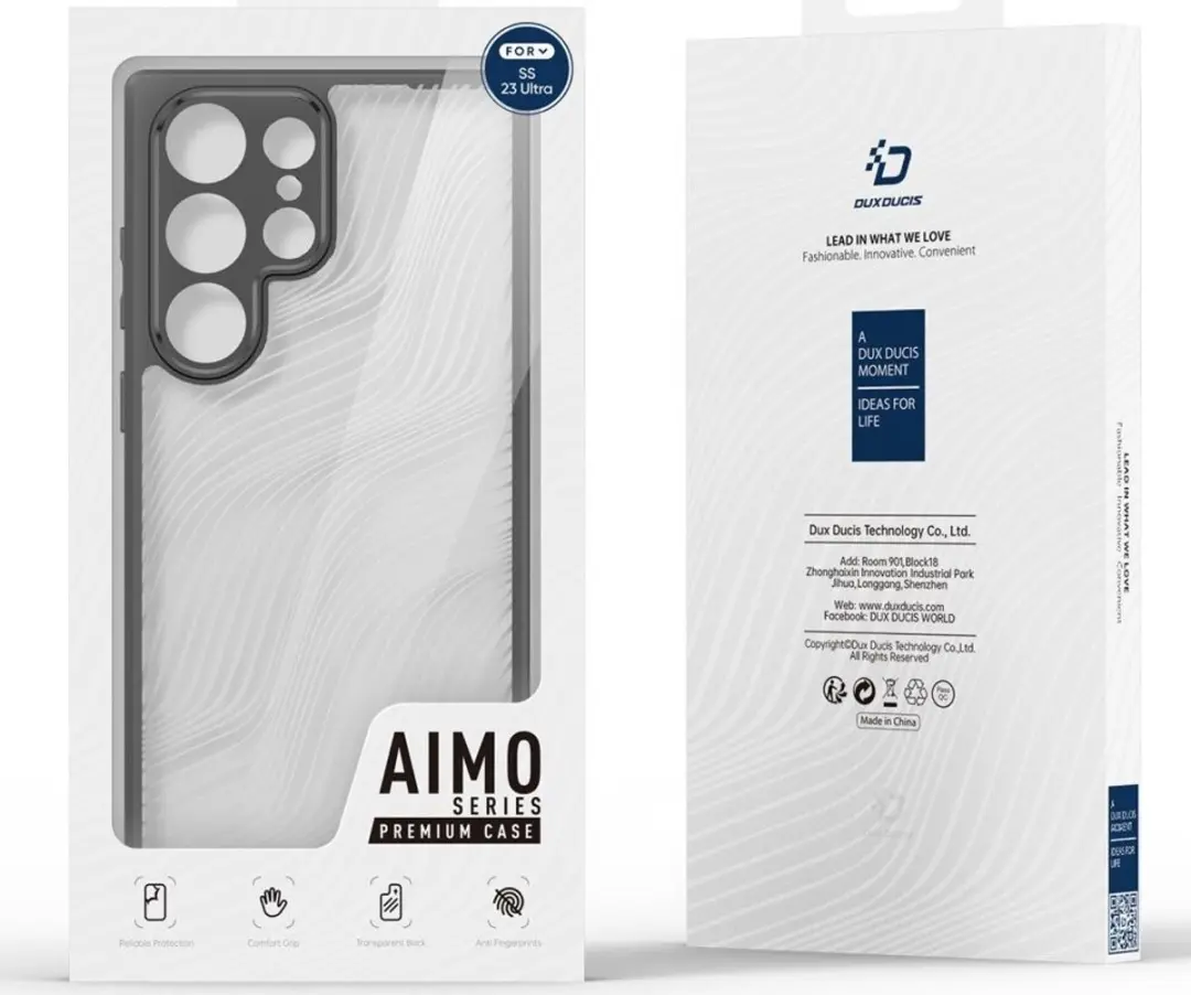 Dux Ducis Aimo Back Cover Zwart - Samsung Galaxy S23 Ultra