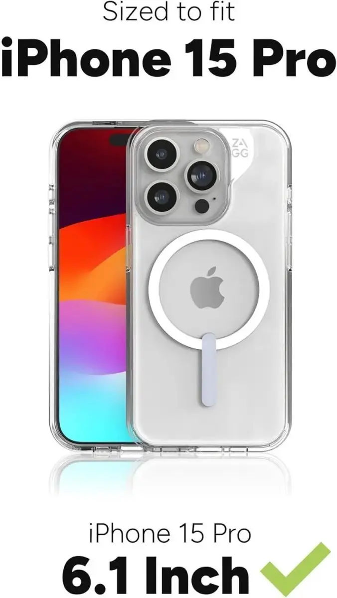 ZAGG Crystal Palace Snap Hoesje 54649 - iPhone 15 Pro - Transparant