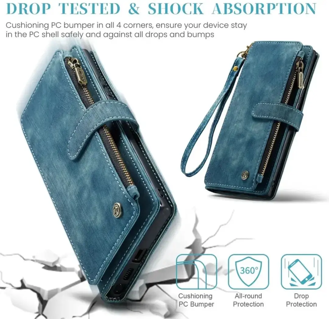 Caseme C30 Hoesje Samsung Galaxy S25 Ultra - Blauw