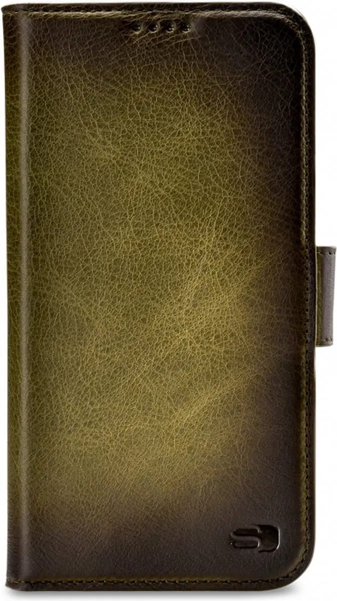 Senza Desire Bookcase Hoesje WALCS1076 - iPhone XS Max - 5 Pasjes - Burned Olive
