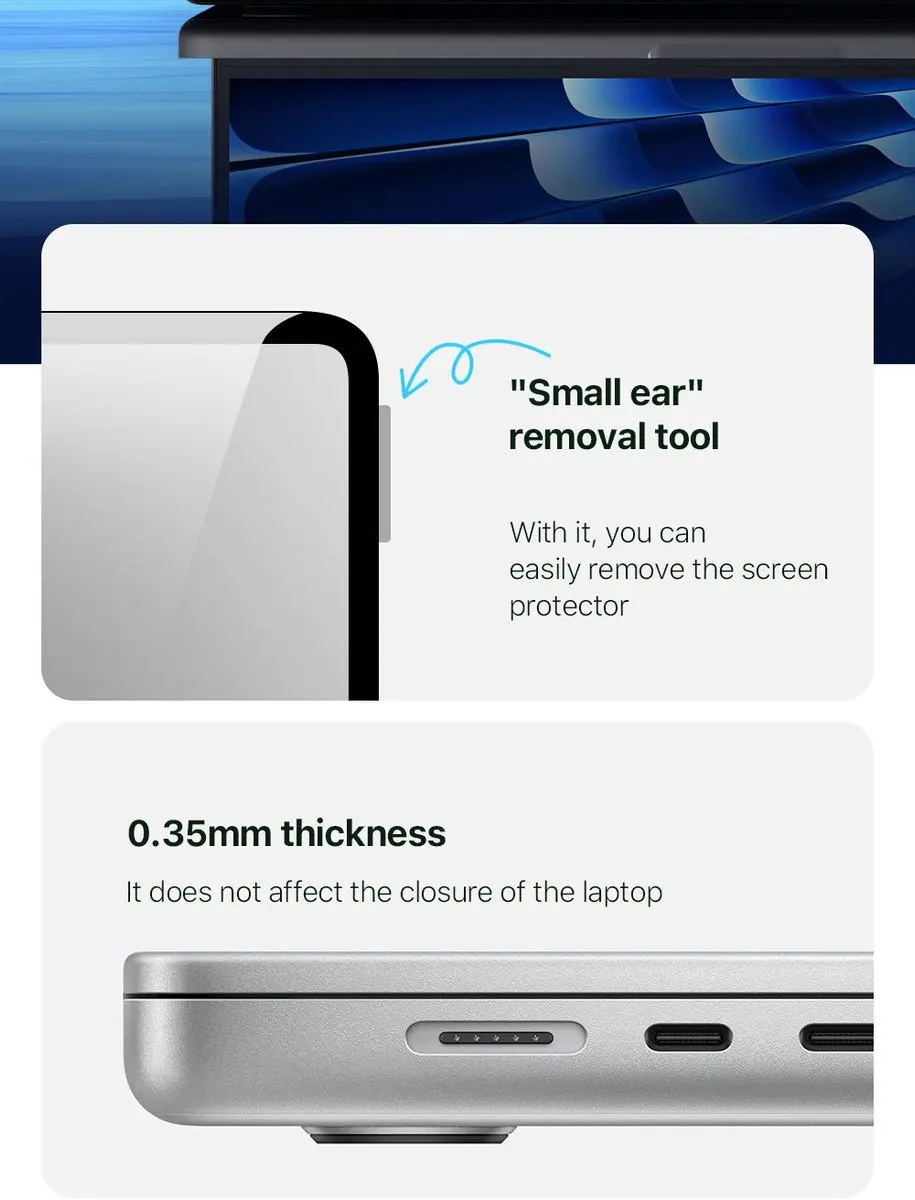 Dux Ducis Privacy Screenprotector 6934913007419 - MacBook Air/Pro 13.6 2016-2021 - Full Cover Zwart