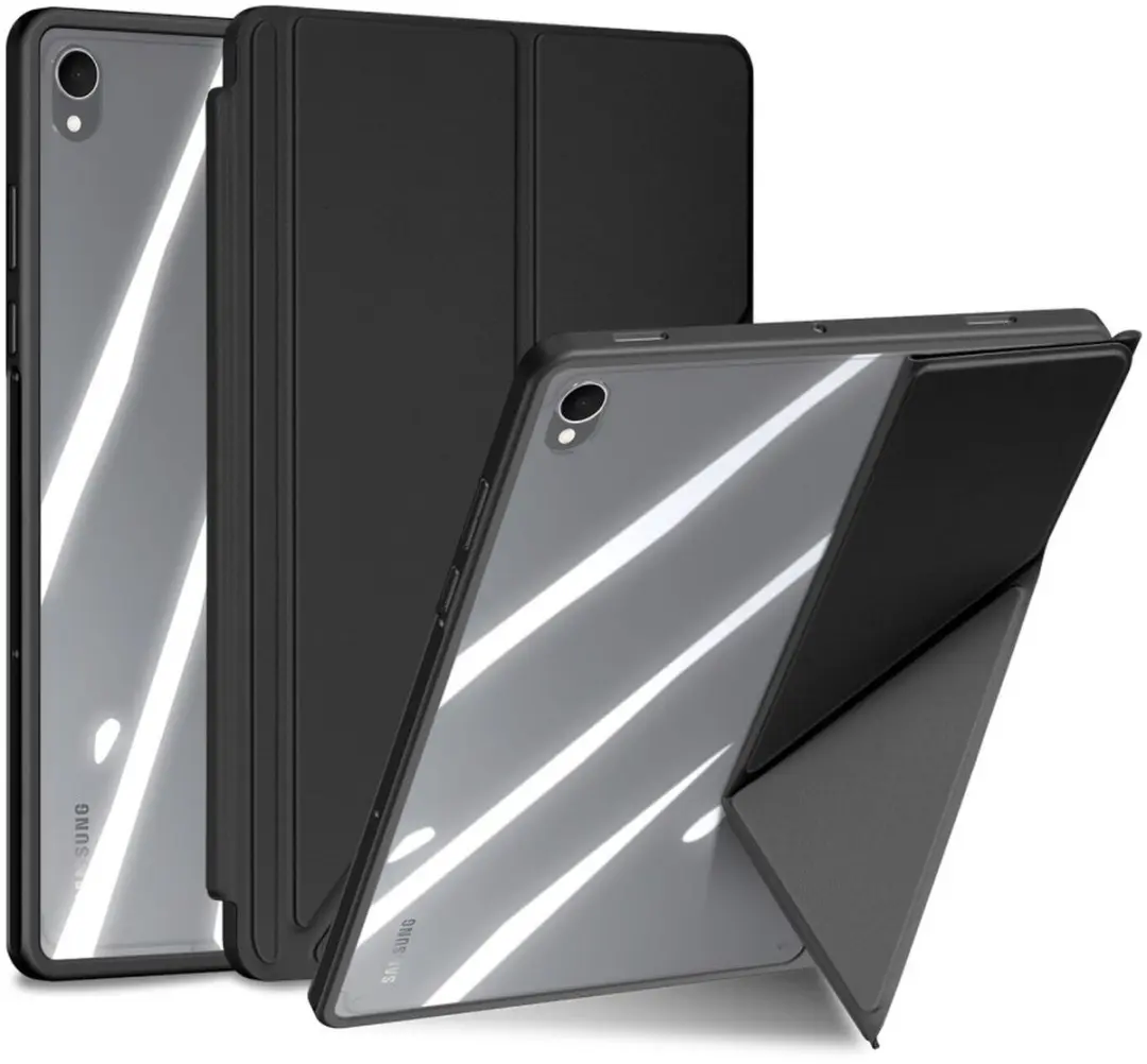 Dux Ducis Magi Hoes Samsung Galaxy Tab S11 - V-Fold Book Case Zwart