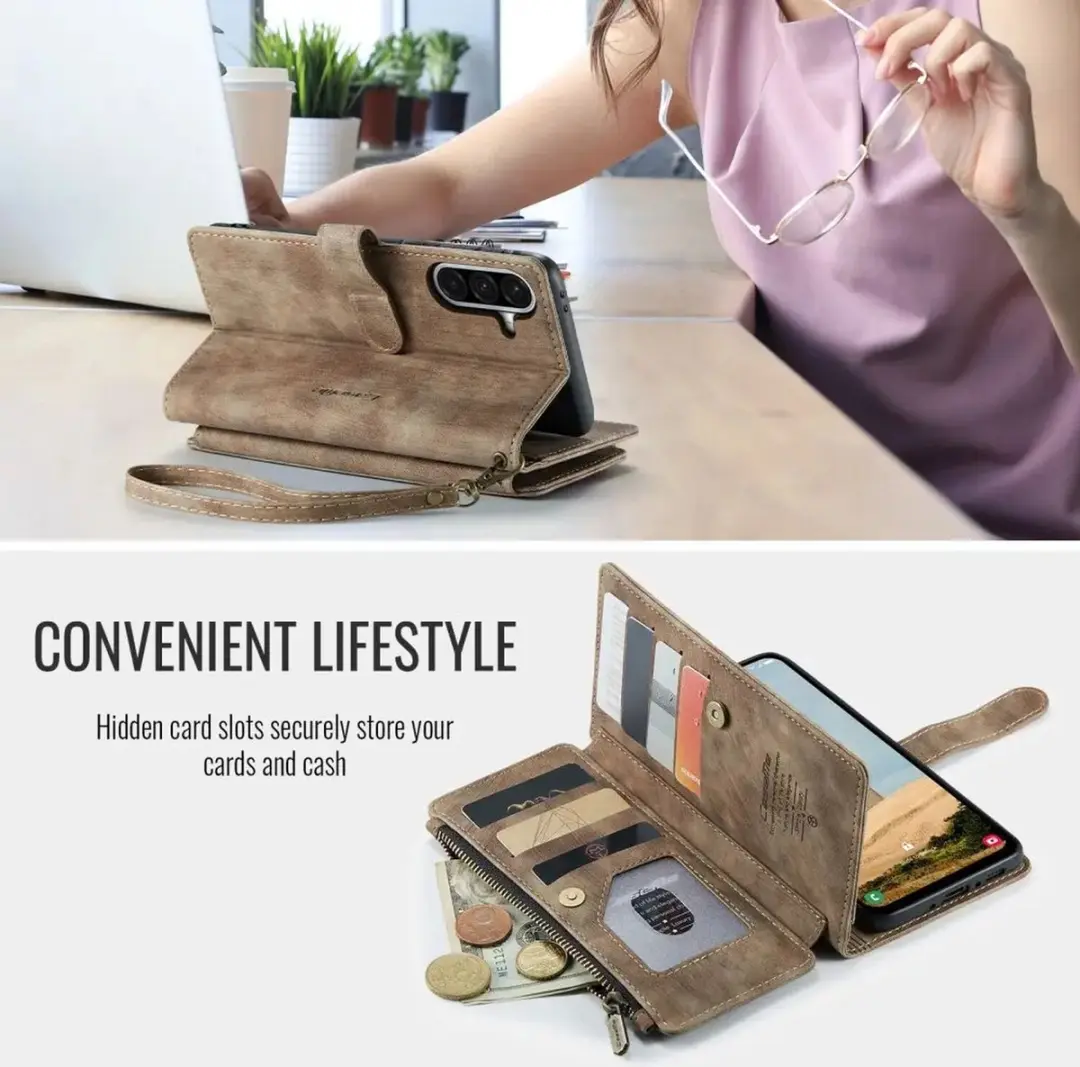 Caseme C30 Hoesje Samsung Galaxy A36 - Bruin