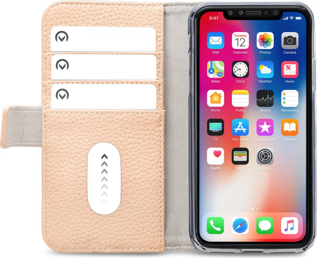 Mobilize Elite Gelly Bookcase iPhone XR - 3 Pasjeshoes Roze