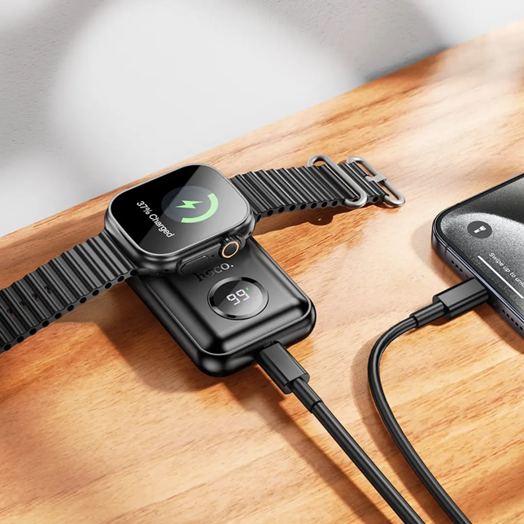 Hoco Powerbank 2500mAh Smartwatch - Zwart