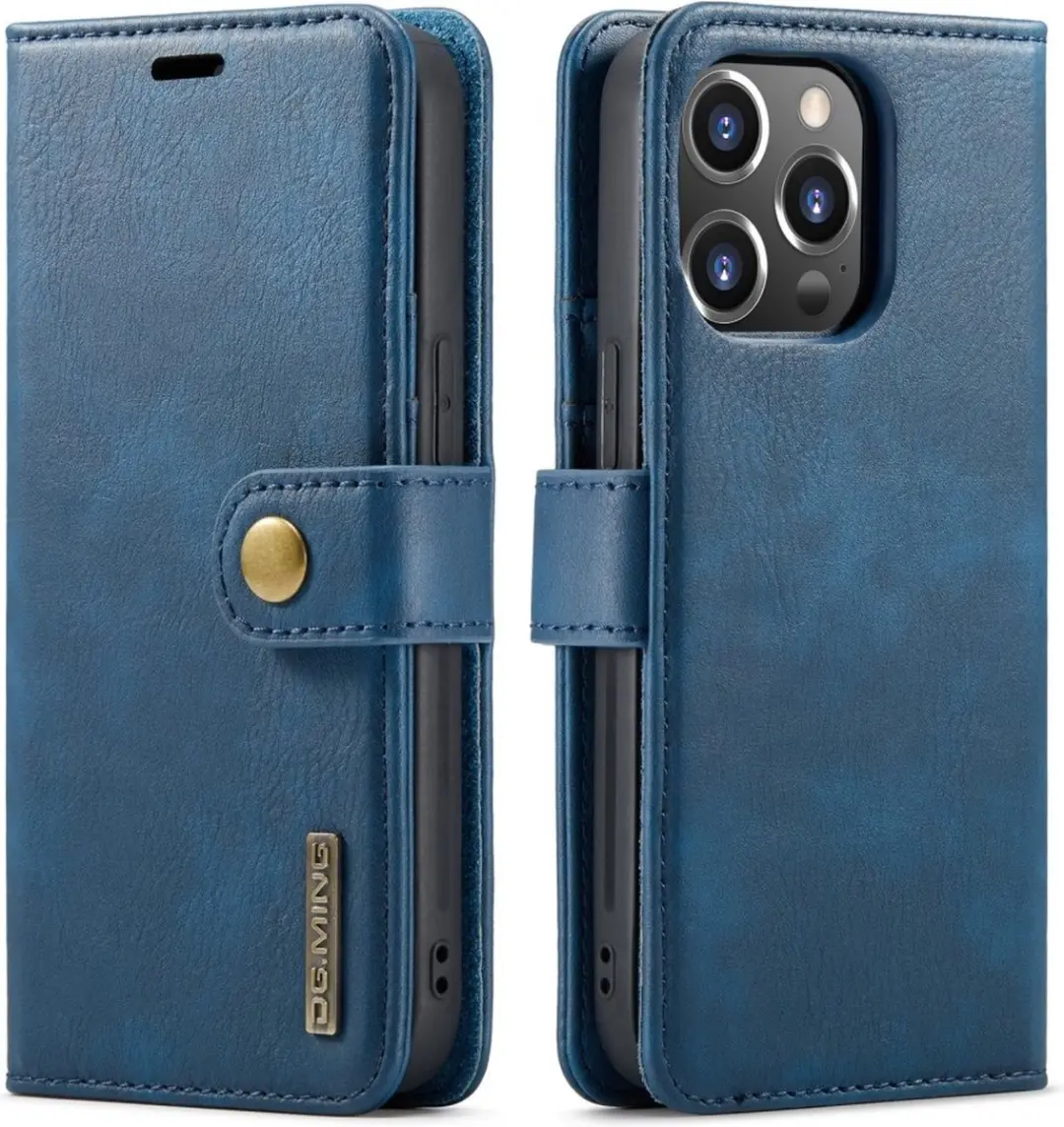 DG.MING iPhone 16 Pro Max Hoesje Blauw - 2-in-1 Book Case - afbeelding 6 van 6