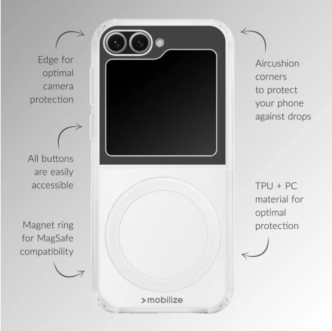 Mobilize MOB-NPCC-SAMZFLIP7FE Hoesje Samsung Galaxy Z Flip 7 FE - Transparant
