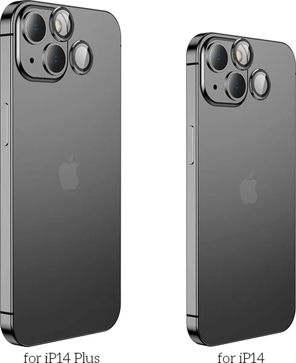 Hoco Camera Glasfolie iPhone 14/14 Plus - Zwart