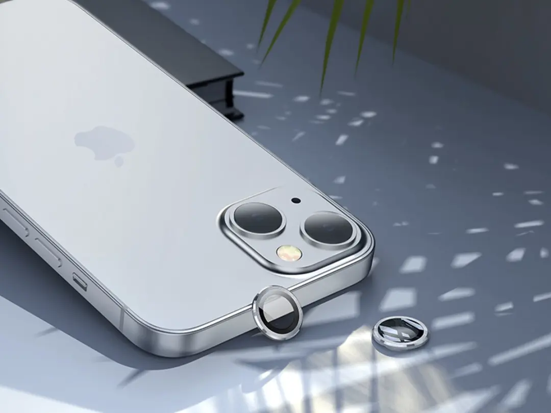 Hoco Camera Glasfolie iPhone 14/14 Plus - Zwart - afbeelding 6 van 6