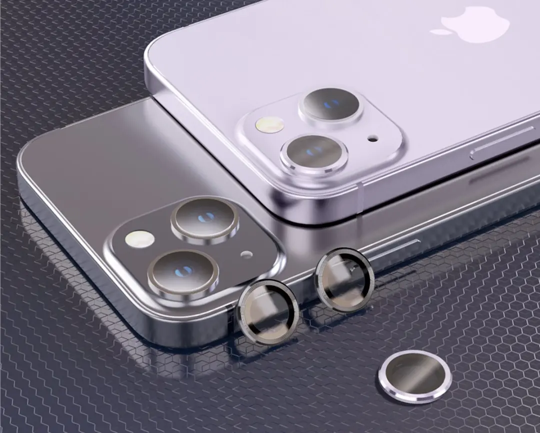 Hoco Camera Glasfolie iPhone 14/14 Plus - Zwart