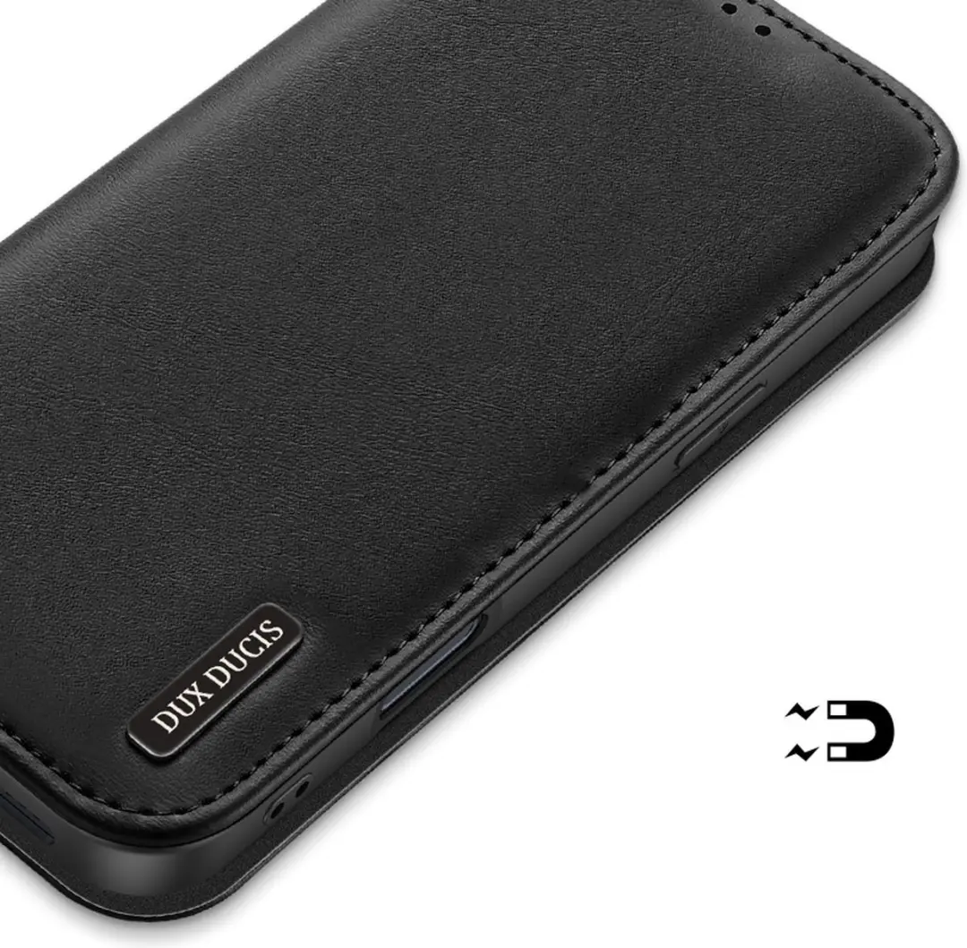 Dux Ducis Hivo Series iPhone 16 Pro Hoesje - Zwart - 3 Pasjes