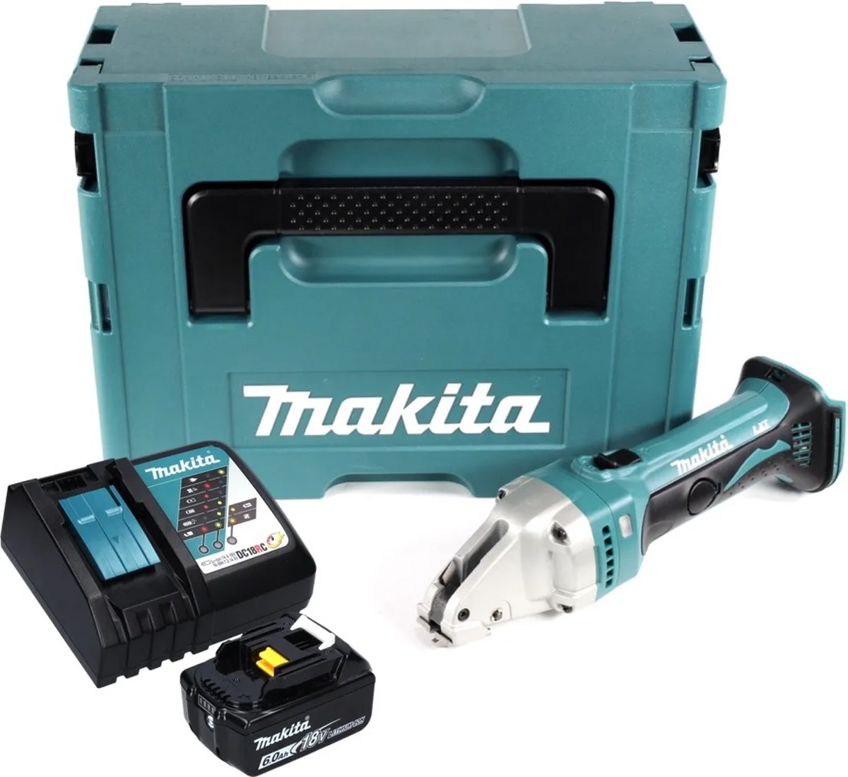 Makita DJS 161 RG1J Accusnijder 18V - 1,6mm - 6,0Ah + Lader + Makpac - afbeelding 2 van 5