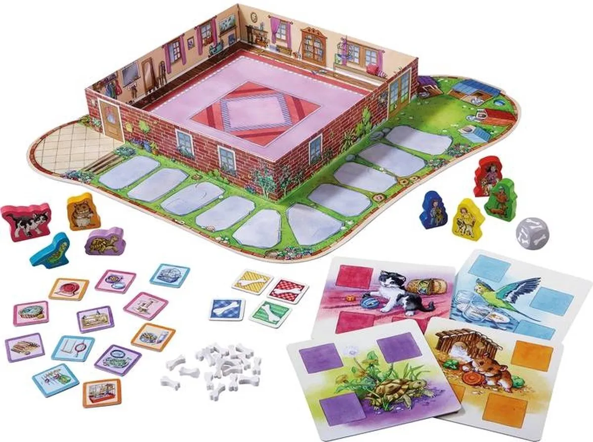 Haba Spel Kinderspel Speelpret huisdieren spelen, puzzelen en voorlezen