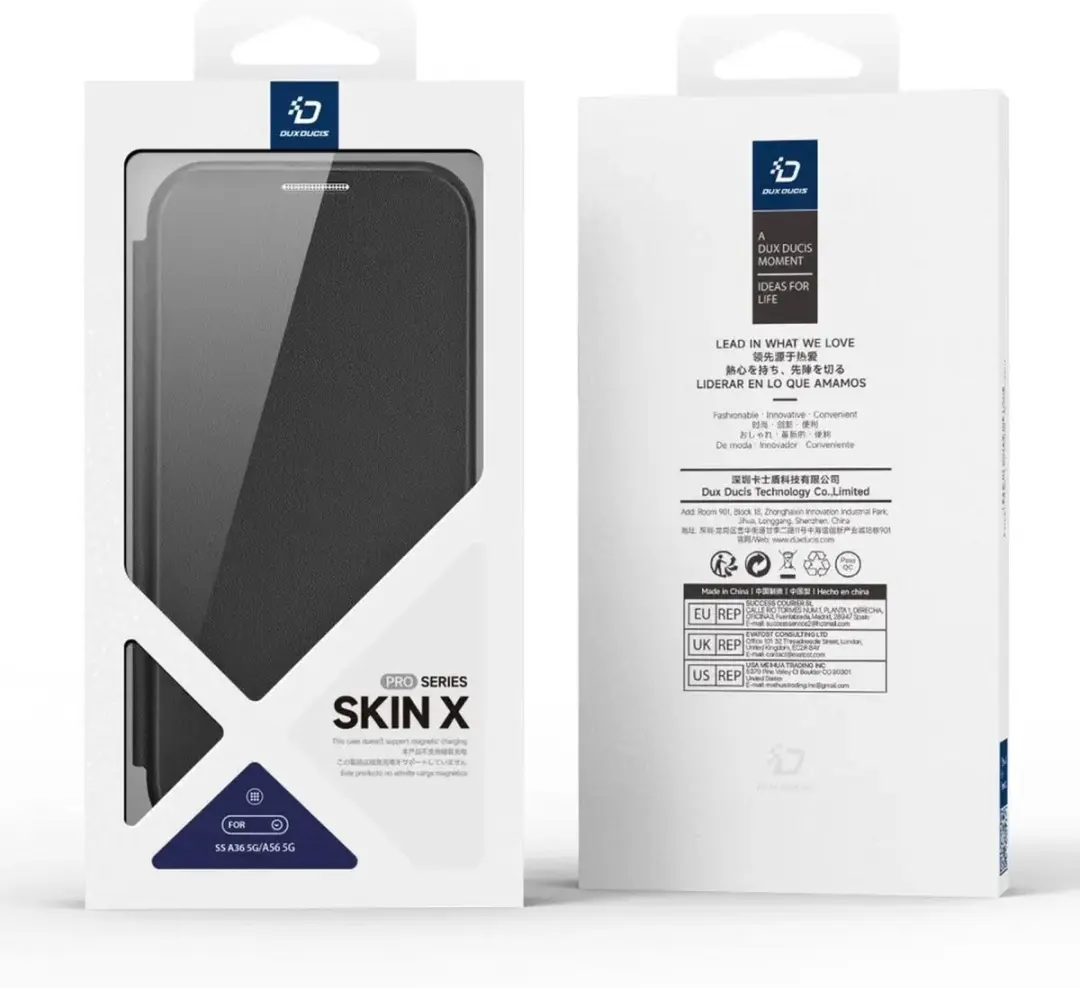 Dux Ducis Skin X Hoesje Samsung Galaxy A36 - 2 Pasjes - Zwart
