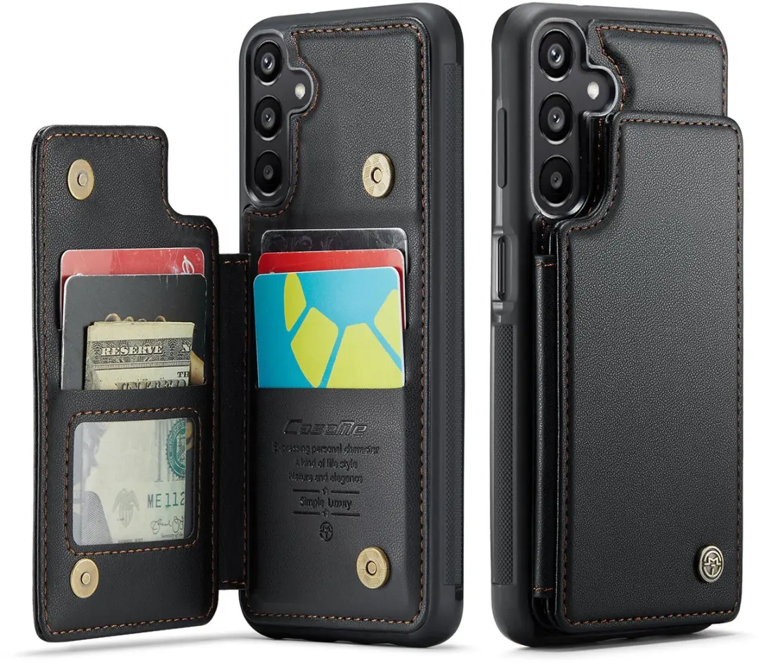 Caseme Luxe Portemonnee Backcover Galaxy A17 - 4 Pasjes - Zwart - afbeelding 6 van 6