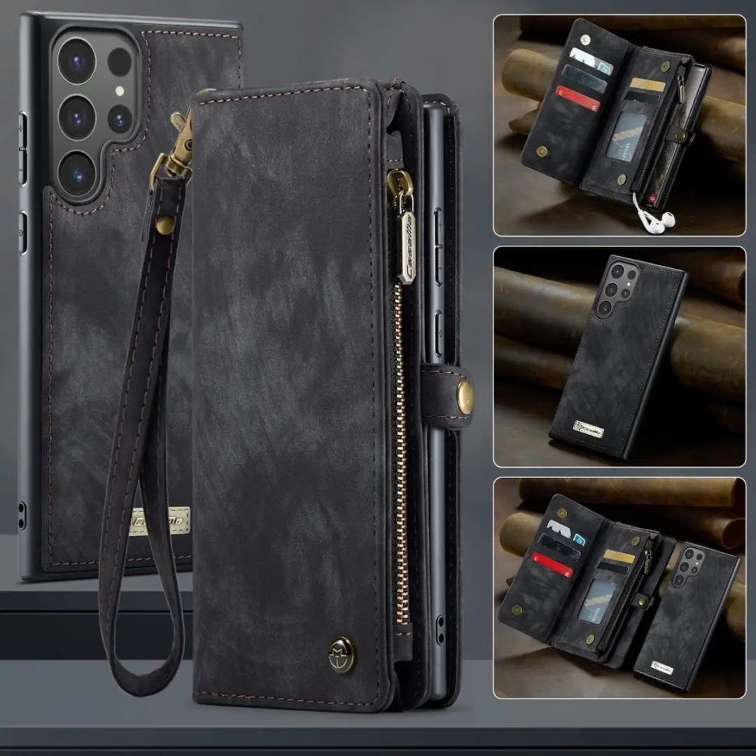 CaseMe 008 Hoesje Samsung Galaxy S25 Ultra - 8 Pasjes Zwart