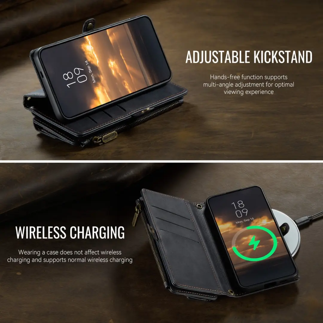 Caseme Hoesje Galaxy S26 Plus Portemonnee - 9 Pasjes - Zwart