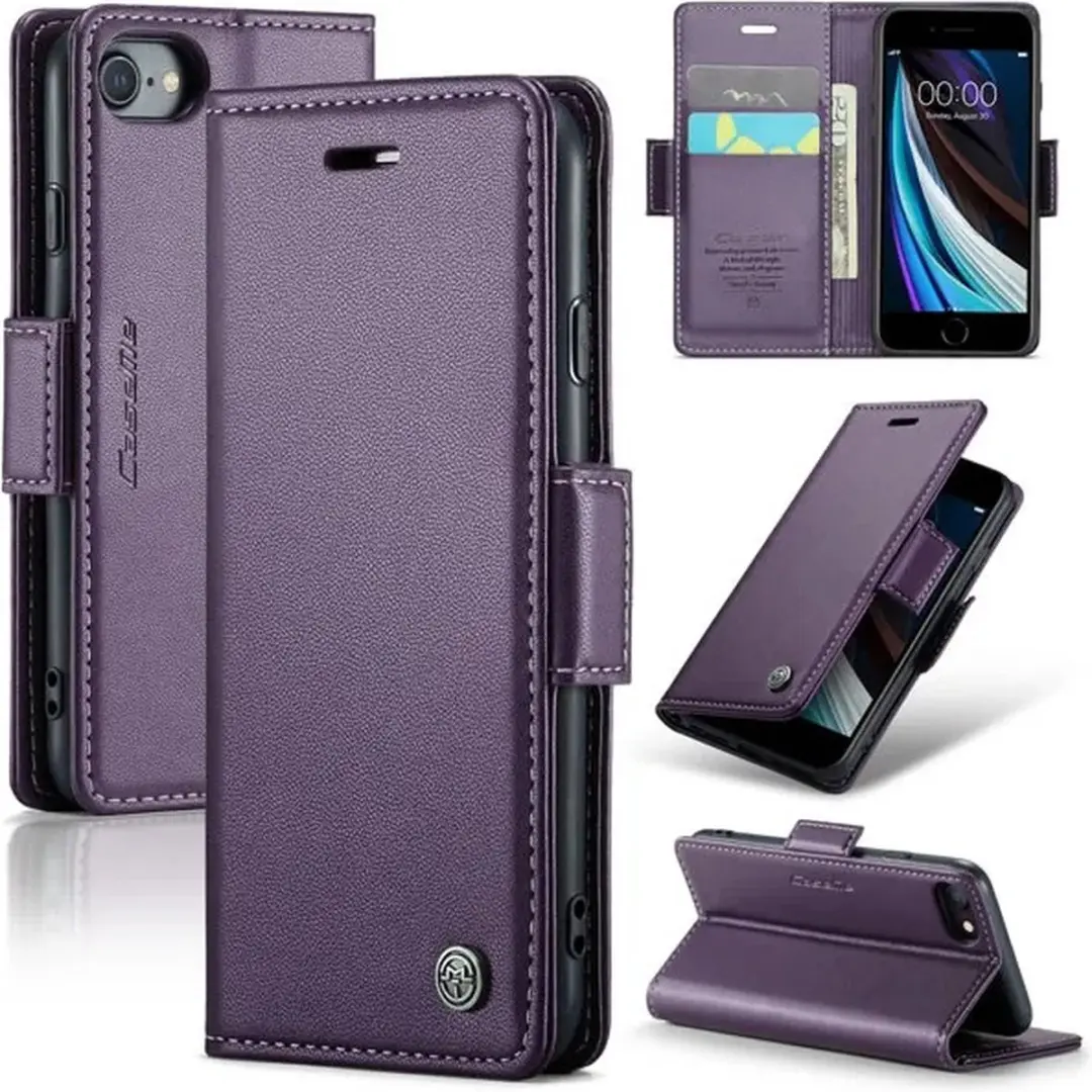 Caseme Wallet Case iPhone 7/8/SE Magneetsluiting