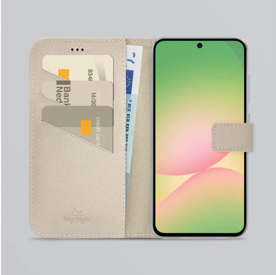 My Style Galaxy A57 Flex Wallet Bookcase Portemonnee - Taupe