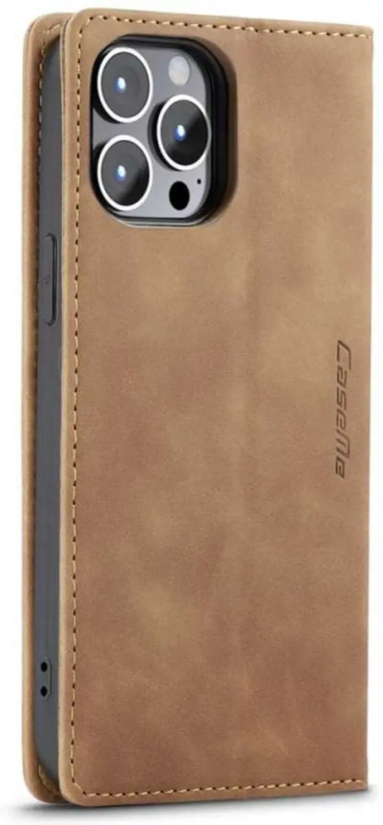 Caseme Retro Wallet Case CSM-37180 - iPhone 14 Pro - 2 Pasjes - Bruin
