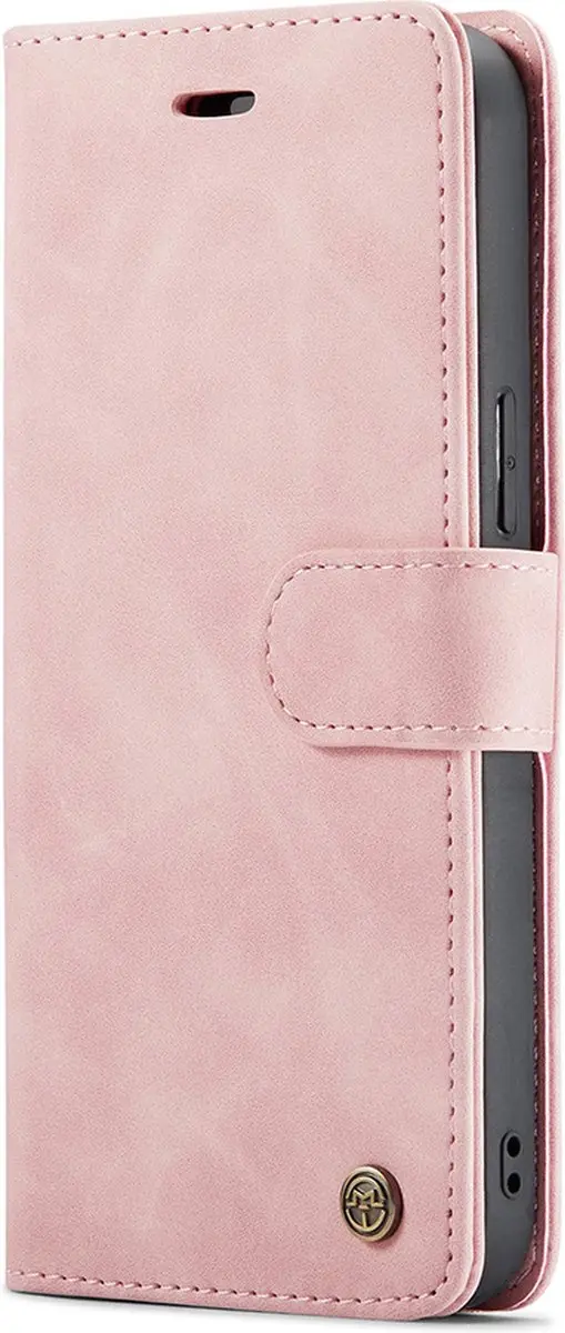 Caseme iPhone 14 Pro Hoesje - Roze Kunstleer - 4 Pasjes