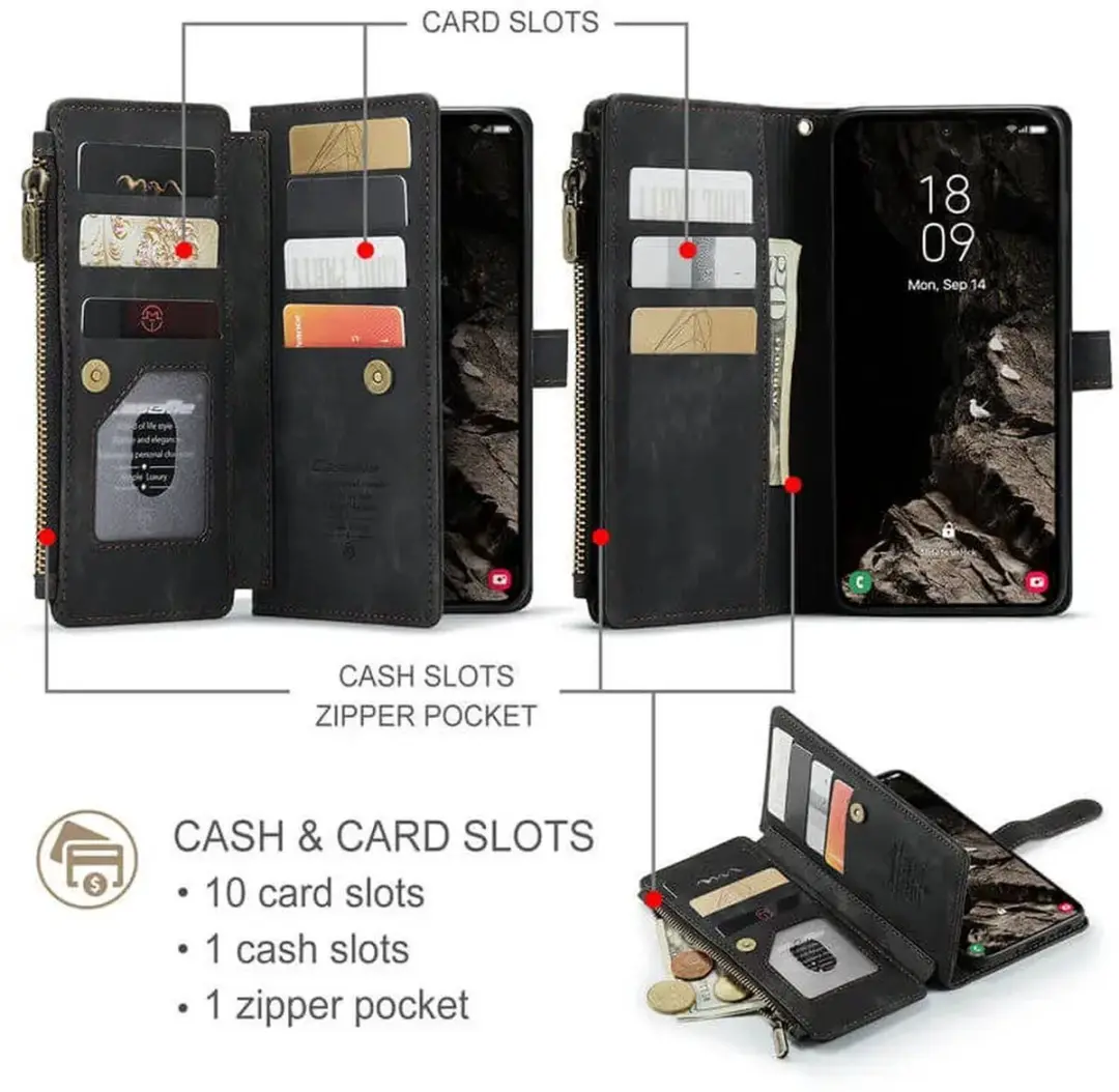CaseMe C30 Hoesje Samsung Galaxy A37 - Zwart - afbeelding 6 van 6