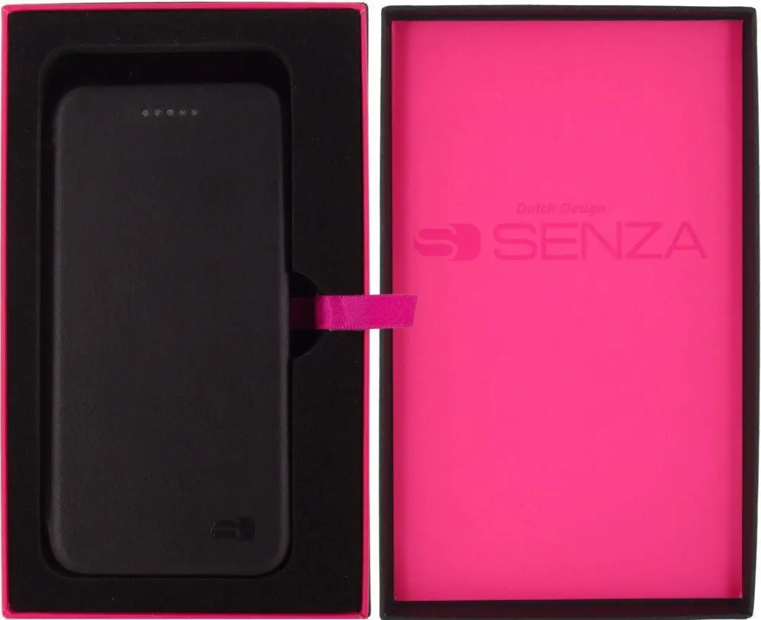 Senza Pure Skinny Leather Wallet WALCS1032 - Apple iPhone 6/6S/7/8 Plus - 3 Pasjes - Zwart