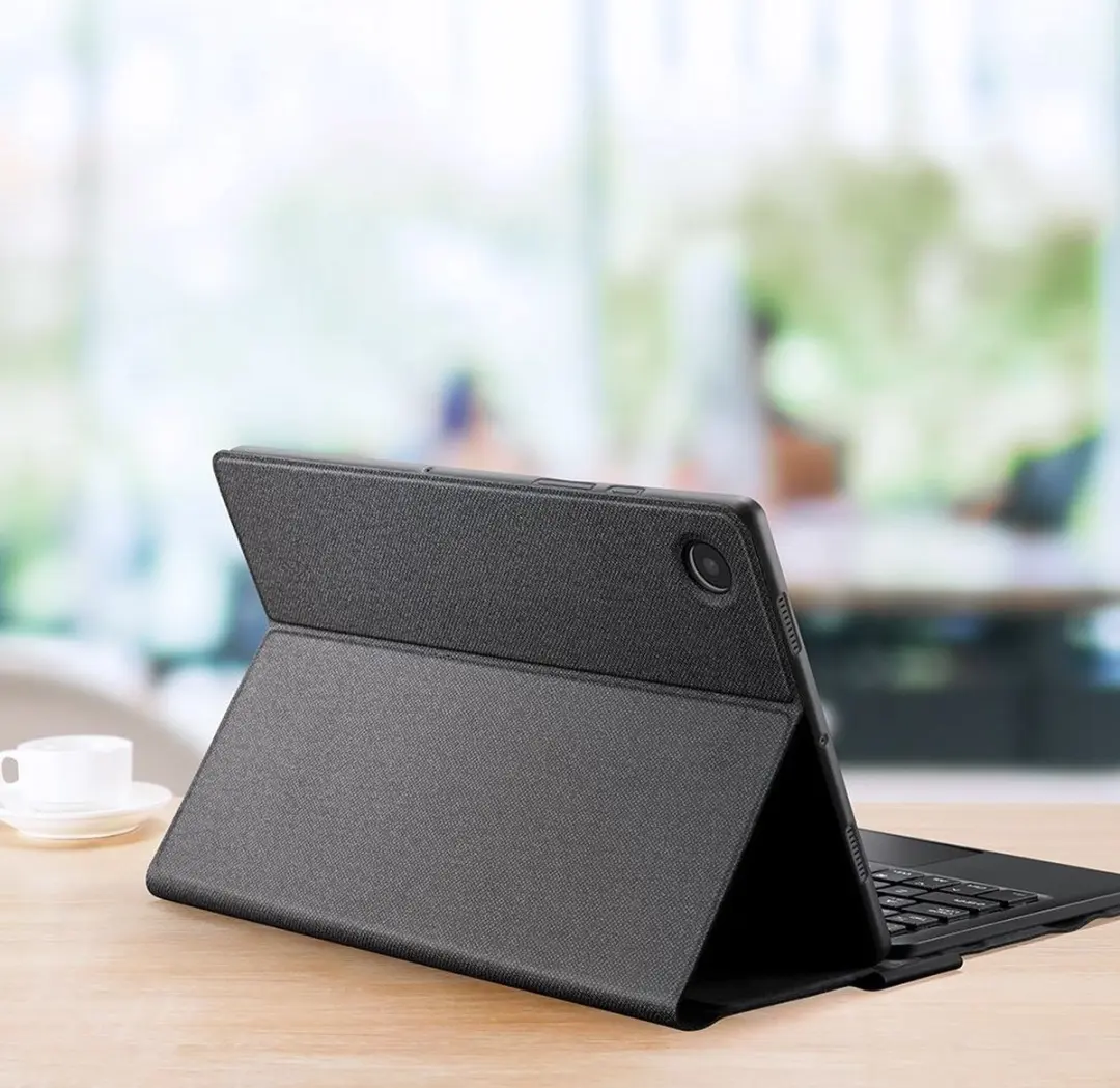 Dux Ducis Galaxy Tab A8 Book Case - Bluetooth Toetsenbord - Zwart/Blauw