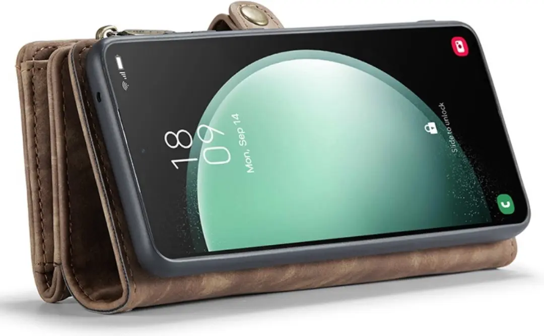 Caseme 008 Hoesje Samsung Galaxy S23 FE - 2-in-1 Book Case & Portemonnee - Bruin