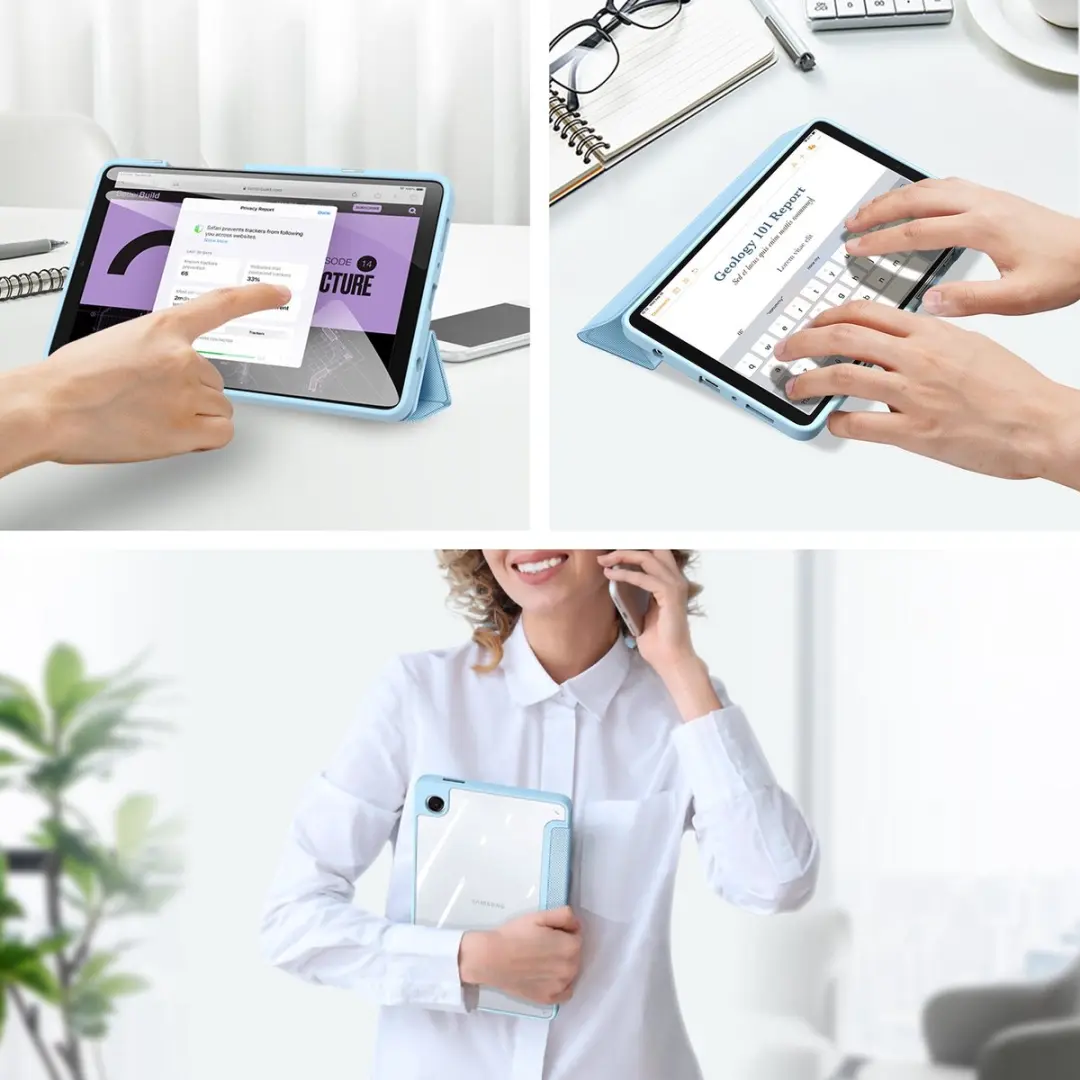 Dux Ducis Tablethoes Samsung Galaxy Tab A11/A9 - Blauw