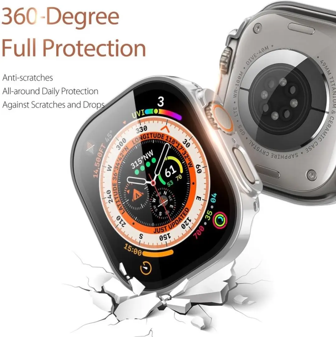 Dux Ducis Hamo Hoesje Apple Watch Ultra 49mm - Zilver