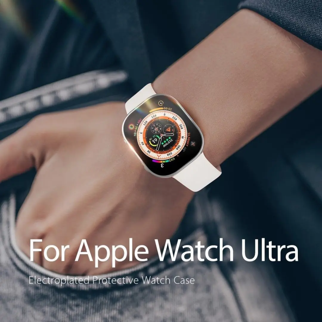 Dux Ducis Hamo Hoesje Apple Watch Ultra 49mm - Zilver