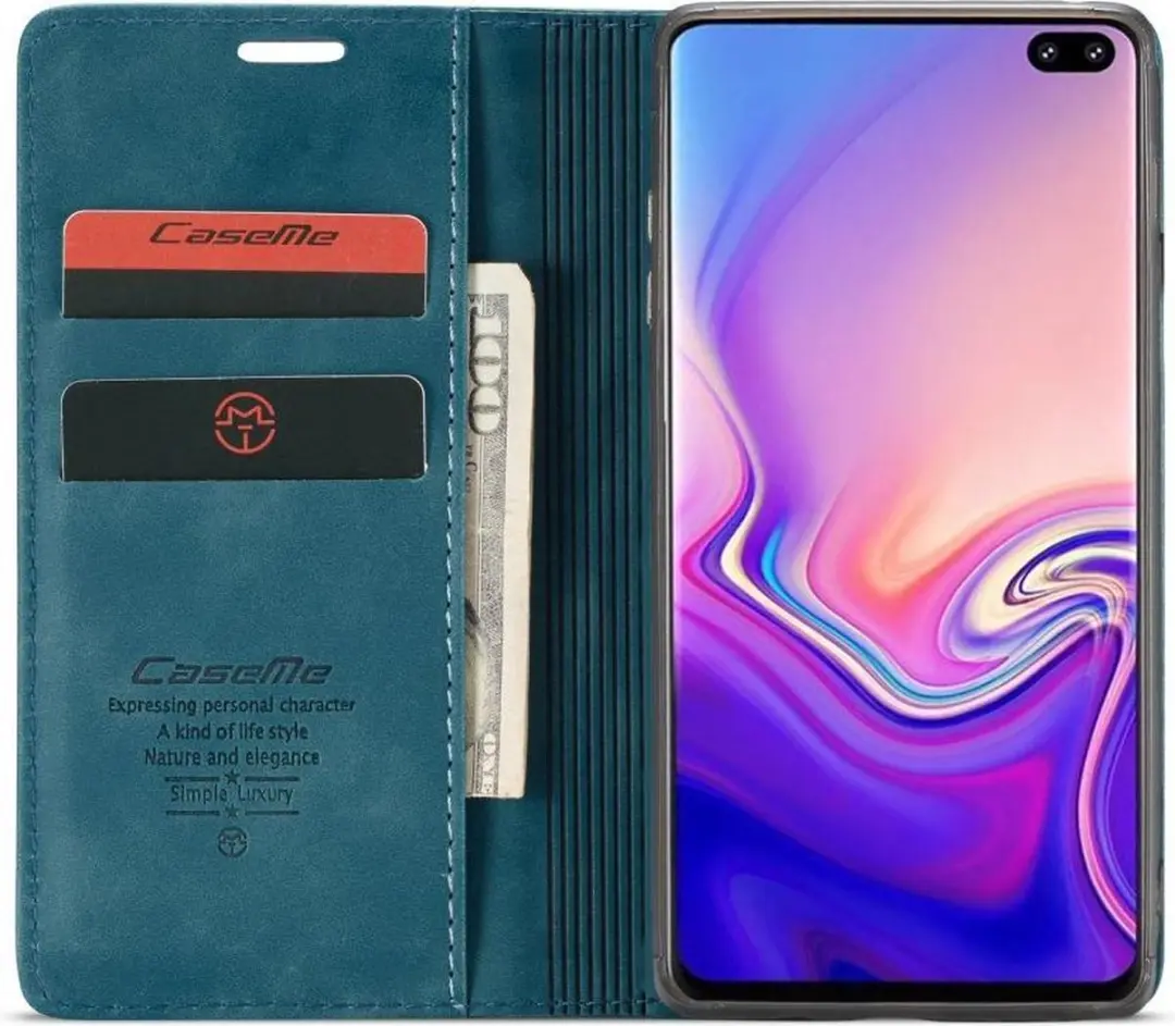 Caseme Book Case Samsung Galaxy S10 - 2 Pasjes - Blauw