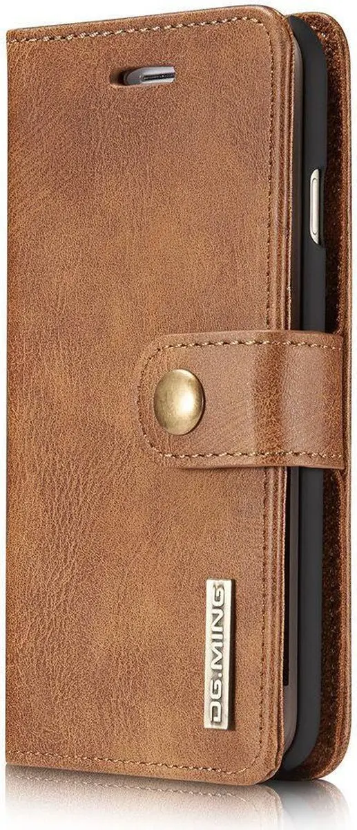 DG.MING Portemonnee Hoesje Echt Leer Bruin - 3 Pasjes - iPhone 7/8/SE - afbeelding 6 van 6