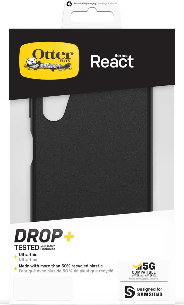 OtterBox React Samsung Galaxy A14 Hoesje - Zwart