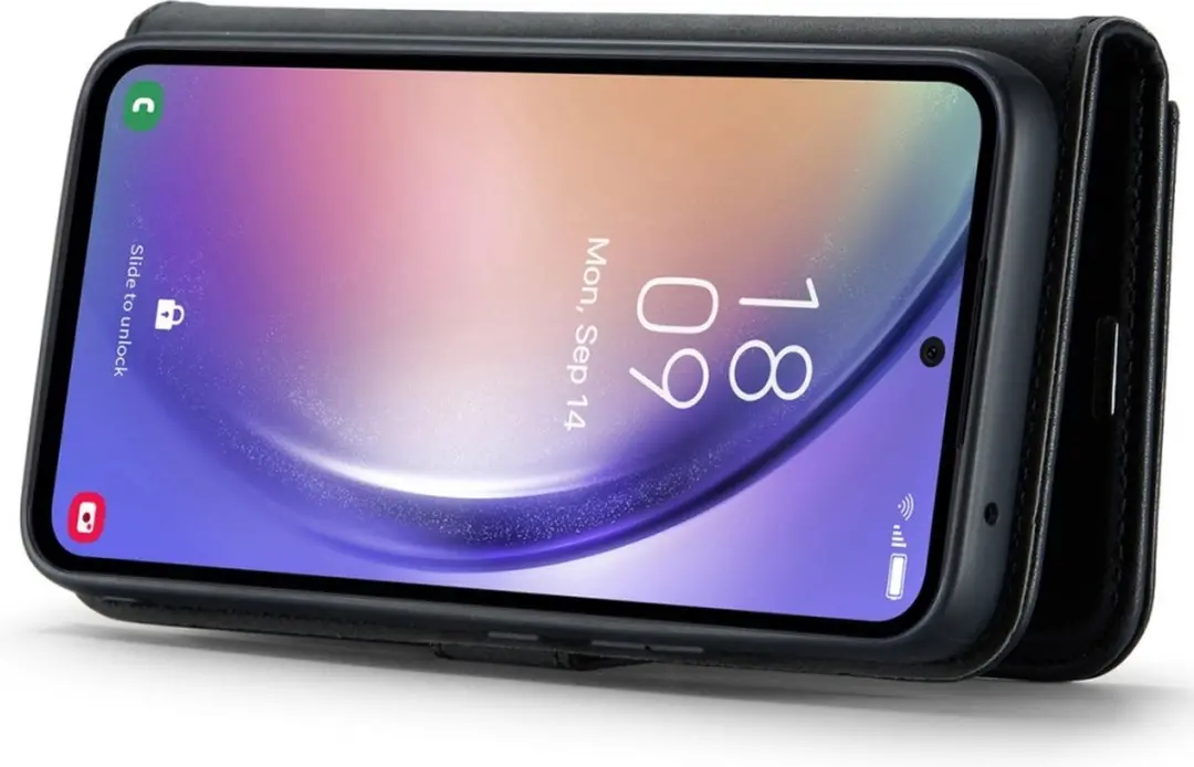 DG.MING Hoesje Samsung Galaxy A54 - 2-in-1 Book Case - 3 Pasjes - Zwart