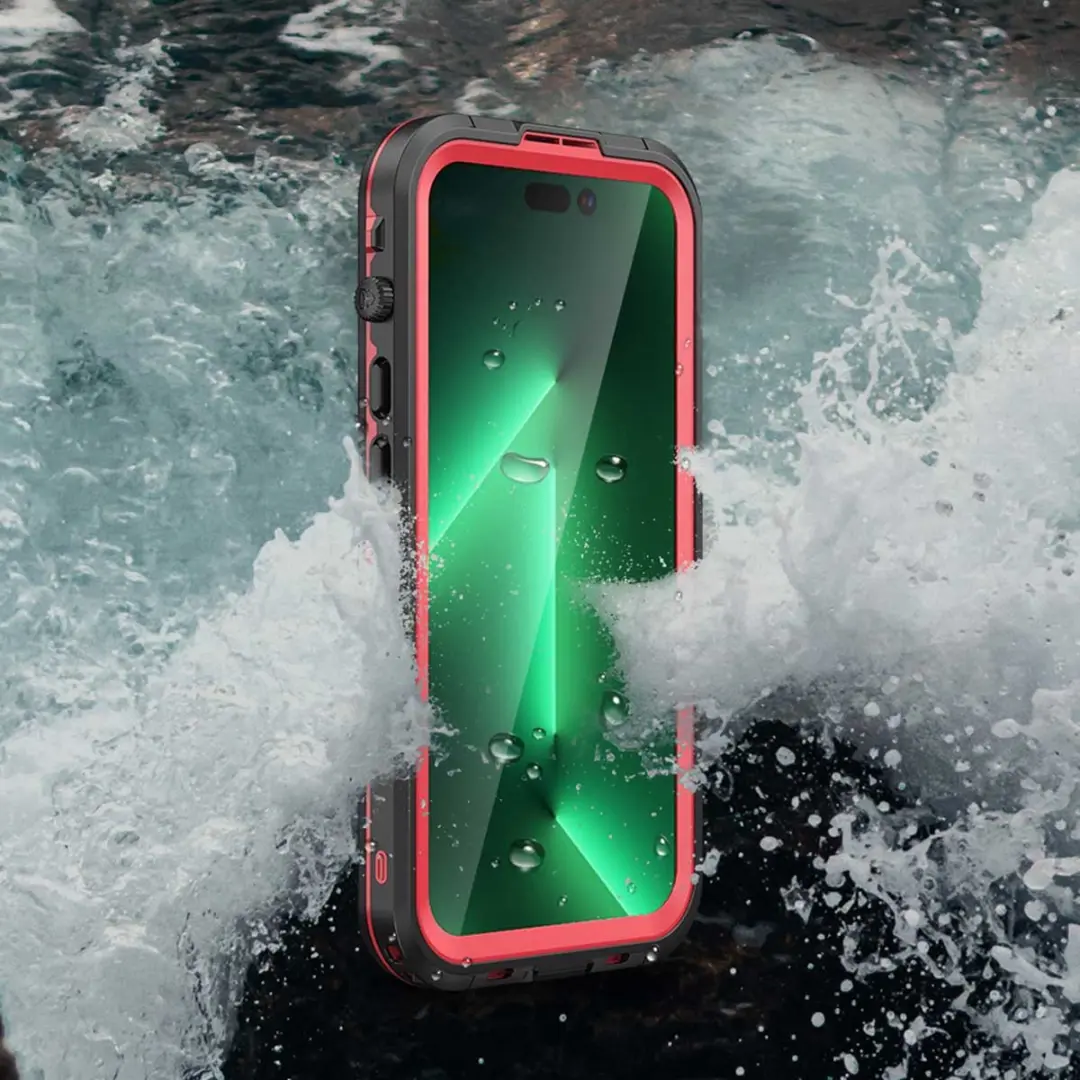 Redpepper Dot Plus Waterproof Backcover iPhone 14 Pro - Zwart - afbeelding 6 van 6
