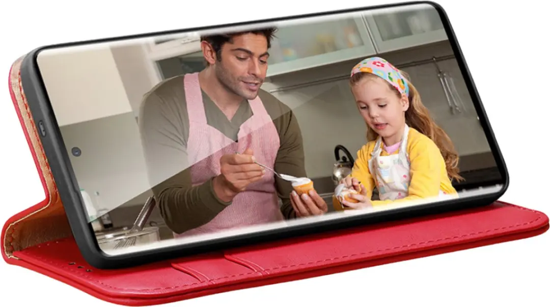 Dux Ducis Hivo Series Telefoonhoesje S24 Ultra - Rood - 2 Pasjes