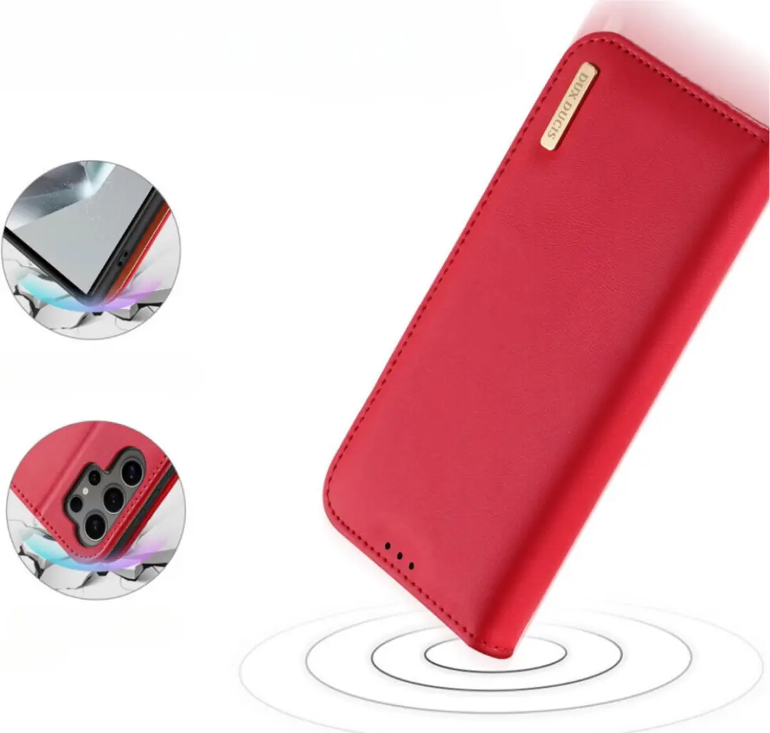 Dux Ducis Hivo Series Telefoonhoesje S24 Ultra - Rood - 2 Pasjes
