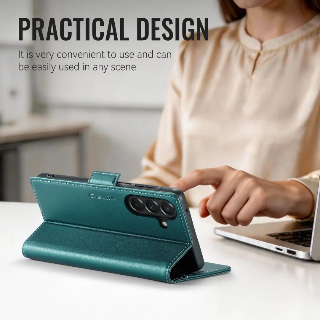 Caseme Hoesje Samsung Galaxy A27 Wallet Book - Groen