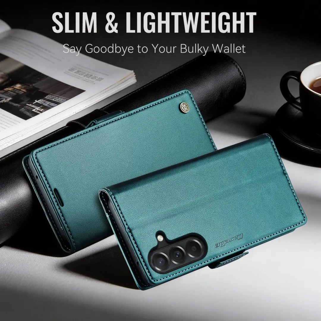Caseme Hoesje Samsung Galaxy A27 Wallet Book - Groen