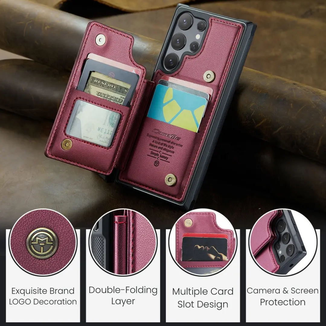 CaseMe C22 Hoesje Samsung Galaxy S26 Ultra - Rood - afbeelding 6 van 6